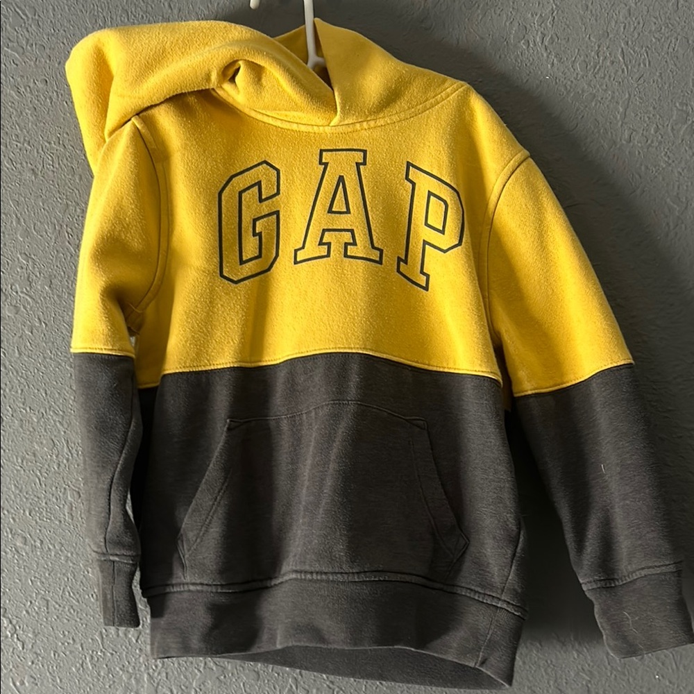 GAP Kids Yellow and Gray Hoodie